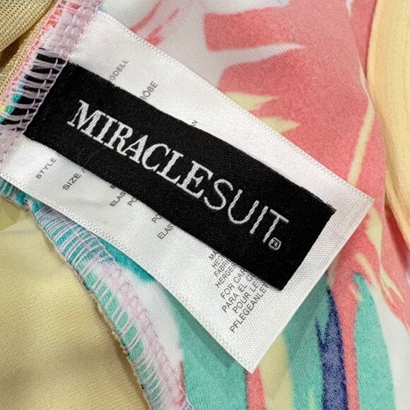 Miraclesuit Womens Tropical Print One-Piece Swimsuit Size 14 Polyester & Elastan - Picture 4 of 5